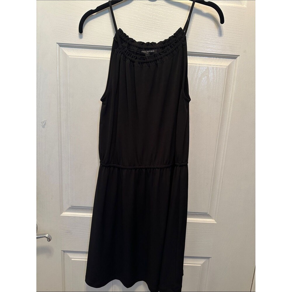 Banana Republic Black Sleeveless Mini Dress Wardrobe Staple Minimalistic Size MP